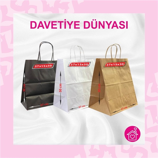 Hazır%20Burgu%20Saplı%20Natural%20Kraft%20Çanta%2038x25x33