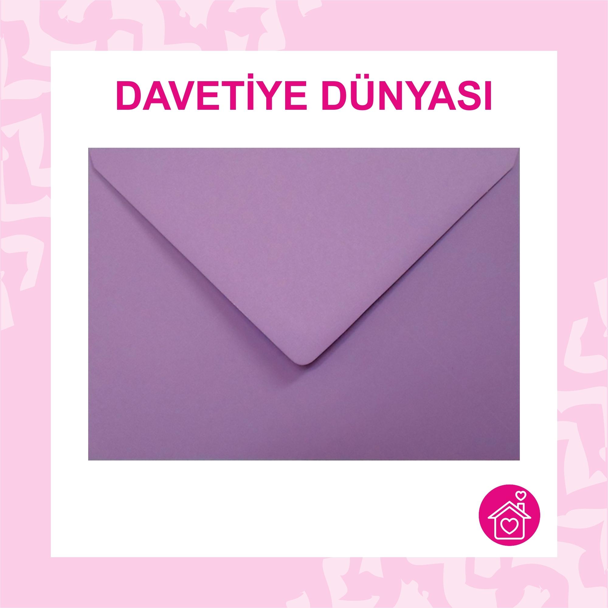 Davetiye%20Zarfı%2013%20x%2018%20Yıldız%20Serisi%20120gr%20Lila