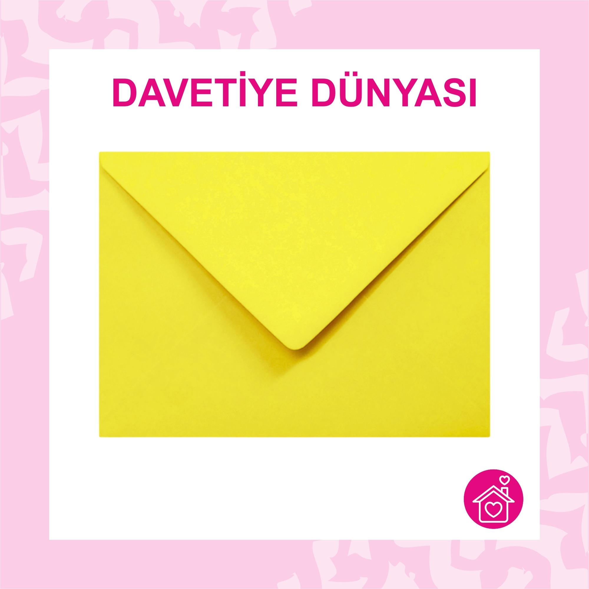 Davetiye%20Zarfı%2013%20x%2018%20Yıldız%20Serisi%20120gr%20Sarı