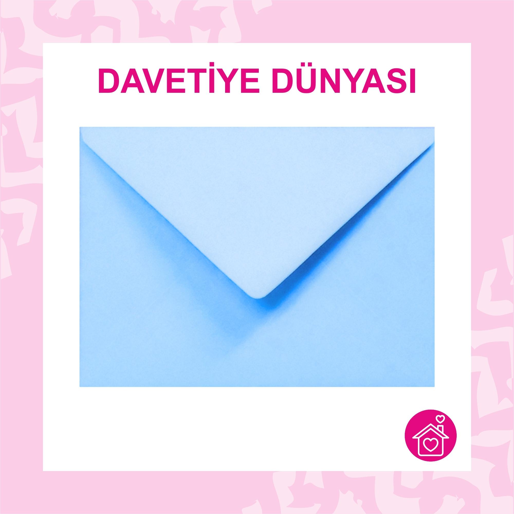 Davetiye%20Zarfı%2013%20x%2018%20Yıldız%20Serisi%20120gr%20Turkuaz