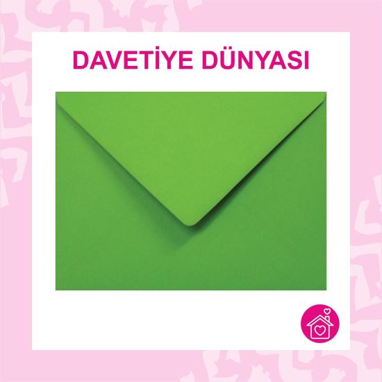 Davetiye Zarfı 13 x 18 Yıldız Serisi 120gr Çimen