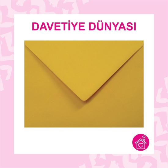 Davetiye Zarfı 13 x 18 Yıldız Serisi 120gr Gold